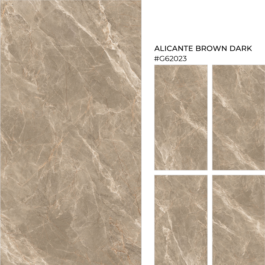 GẠCH ẤN ĐỘ 600X1200 ALICANTE BROWN DARK AZ-G62023